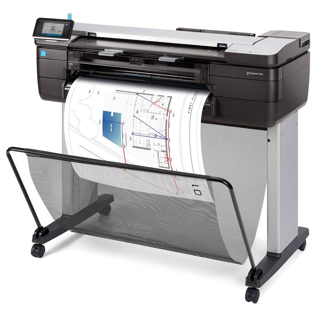 A1 Print Scan Copy Machine HP DesignJet T830 MFP 24 Inch