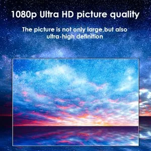 Deli VS6002 business projector displaying clear slides in corporate meeting room